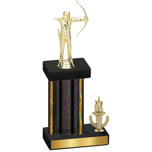 Accented Single Black Glacier Victory Archery Trophy