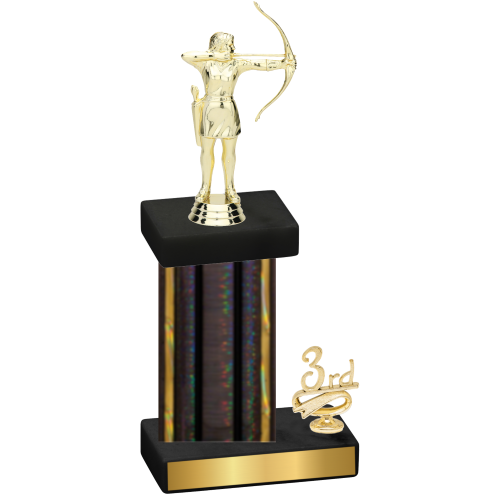 Accented Single Black Glacier Third Place Archery Trophy