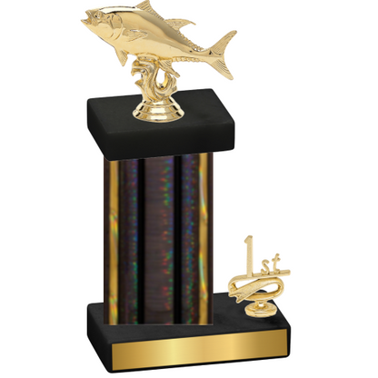 Accented Single Black Glacier First Place Fishing Trophy