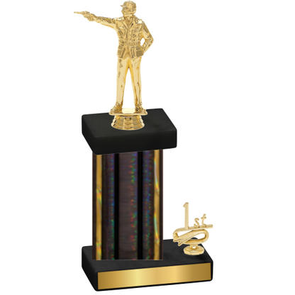 Accented Single Black Glacier First Place Shooter Trophy