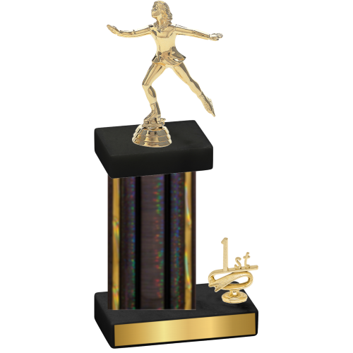 Accented Single Black Glacier First Place Skater Trophy