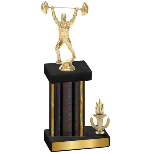 Accented Single Black Glacier Victory Weights Trophy