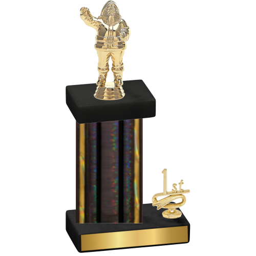 Accented Single Black Glacier First Place Holiday Trophy