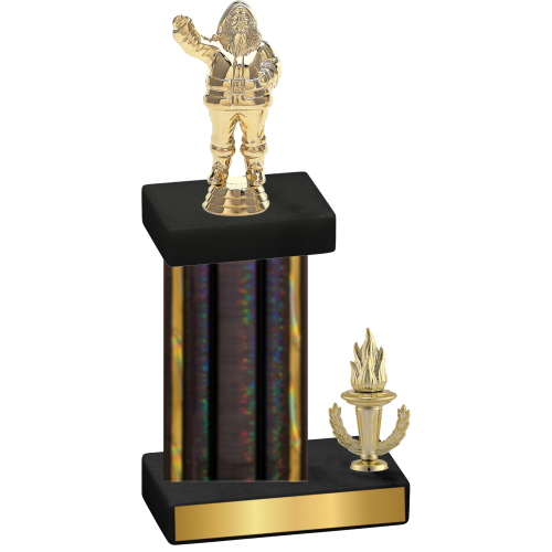 Accented Single Black Glacier Victory Holiday Trophy