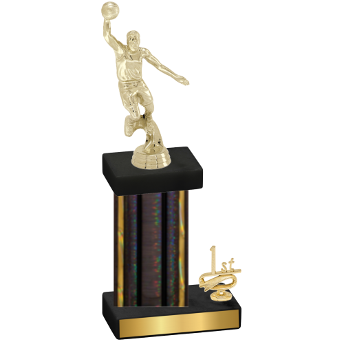 Accented Single Black Glacier First Place Basketball Trophy