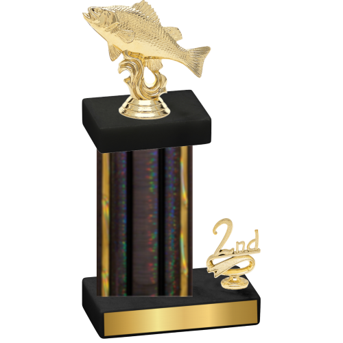 Accented Single Black Glacier Second Place Fishing Trophy