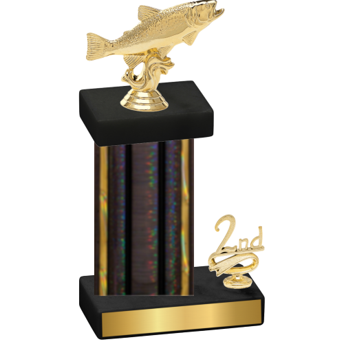 Accented Single Black Glacier Second Place Fishing Trophy