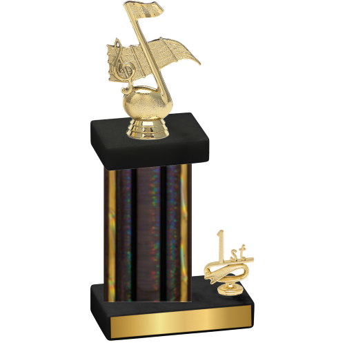 Accented Single Black Glacier First Place Music Trophy