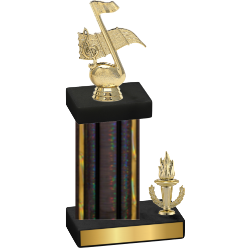 Accented Single Black Glacier Victory Music Trophy