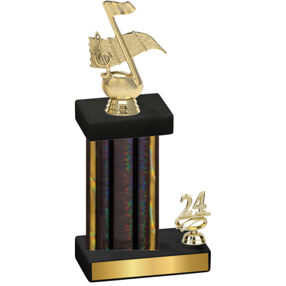 Accented Single Black Glacier Year Music Trophy