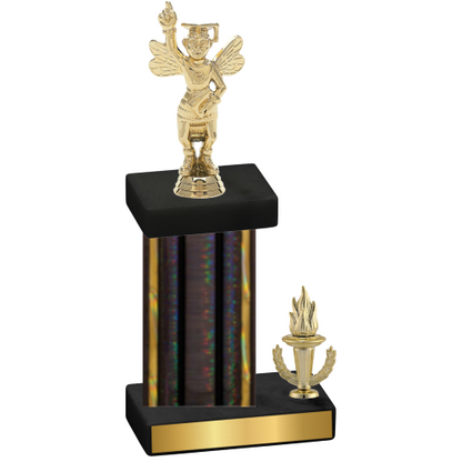 Accented Single Black Glacier Victory Academics Trophy