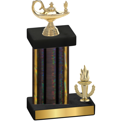 Accented Single Black Glacier Victory Academics Trophy