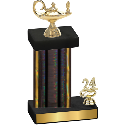 Accented Single Black Glacier Year Academics Trophy