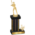 Accented Single Black Glacier Third Place Softball Trophy