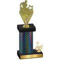 Accented Single Black Carbon Fiber Second Place Rugby Trophy