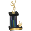 Accented Single Black Carbon Fiber First Place Tennis Trophy