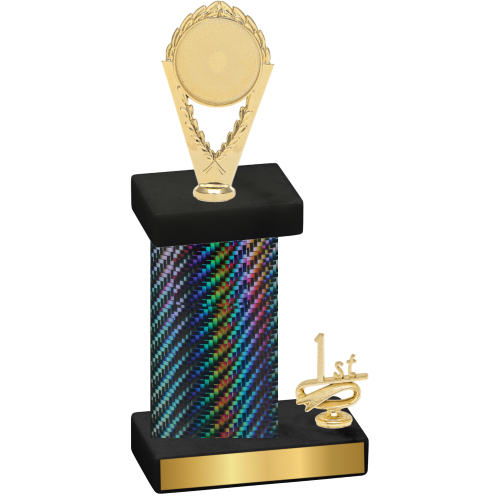 Accented Single Black Carbon Fiber First Place Insert Trophy