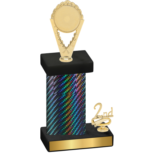 Accented Single Black Carbon Fiber Second Place Insert Trophy