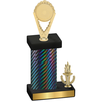 Accented Single Black Carbon Fiber Victory Insert Trophy