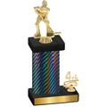 Accented Single Black Carbon Fiber Fourth Place Hockey Trophy