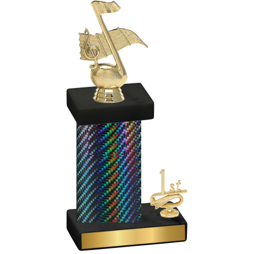 Accented Single Black Carbon Fiber First Place Music Trophy