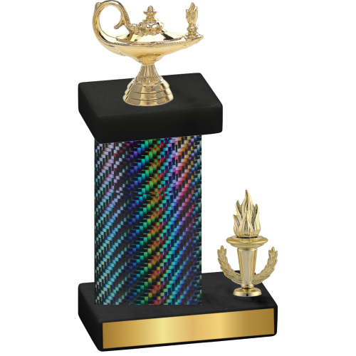 Accented Single Black Carbon Fiber Victory Academics Trophy