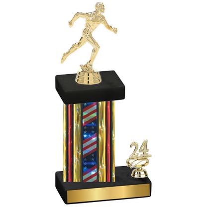 Accented Single Flag USA Year Running Trophy