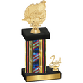 Accented Single Flag USA Second Place Swimming Trophy