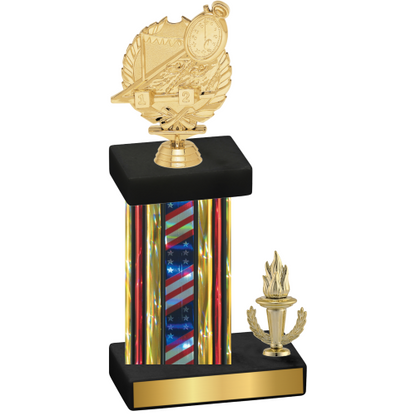 Accented Single Flag USA Victory Swimming Trophy