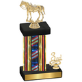 Accented Single Flag USA Third Place Horses Trophy