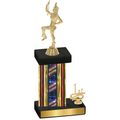 Accented Single Flag USA First Place Majorette Trophy
