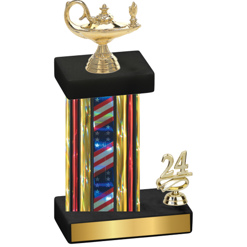 Accented Single Flag USA Year Academics Trophy