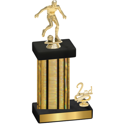 Accented Single Gold Glacier Second Place Soccer Trophy