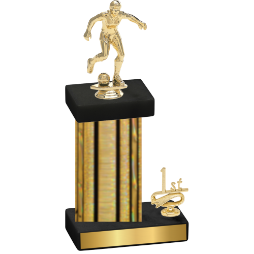 Accented Single Gold Glacier First Place Soccer Trophy