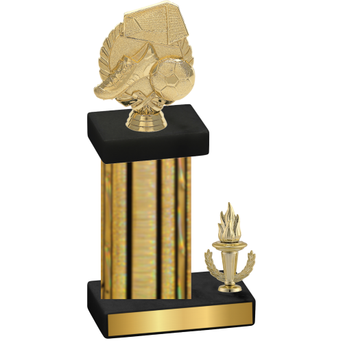 Accented Single Gold Glacier Victory Soccer Trophy