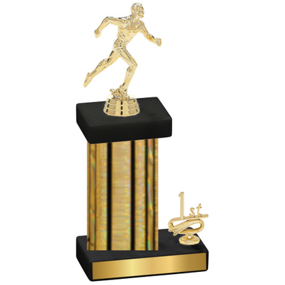 Accented Single Gold Glacier First Place Running Trophy