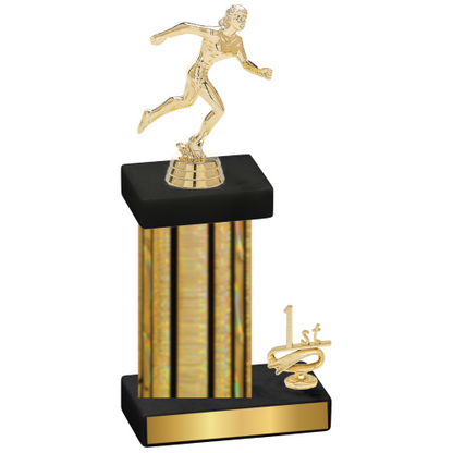 Accented Single Gold Glacier First Place Running Trophy