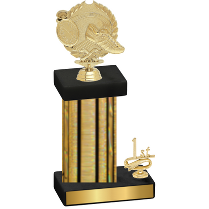 Accented Single Gold Glacier First Place Running Trophy