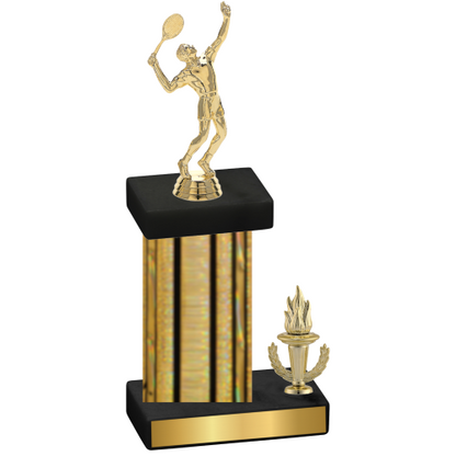 Accented Single Gold Glacier Victory Tennis Trophy