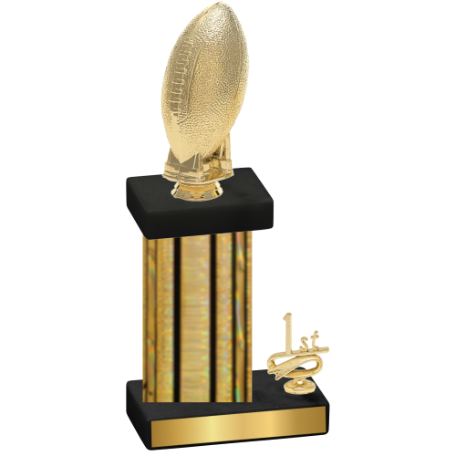 Accented Single Gold Glacier First Place Football Trophy