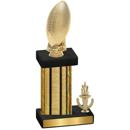 Accented Single Gold Glacier Victory Football Trophy