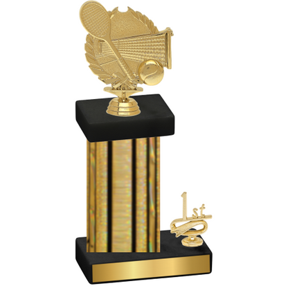 Accented Single Gold Glacier First Place Tennis Trophy