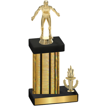 Accented Single Gold Glacier Victory Wrestling Trophy