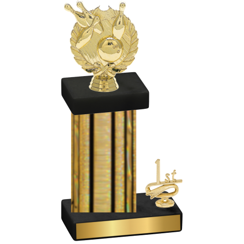 Accented Single Gold Glacier First Place Bowling Trophy