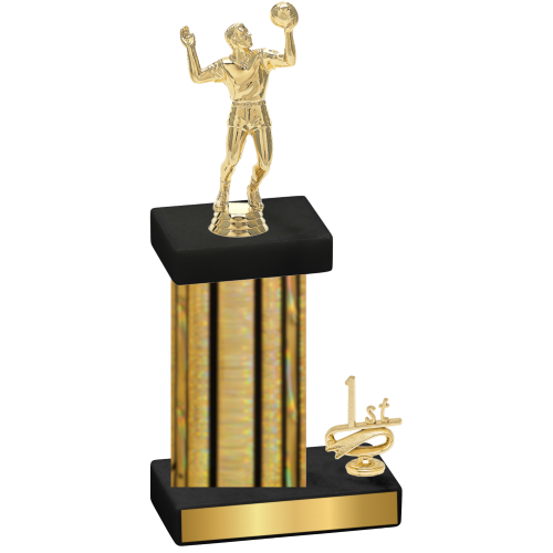 Accented Single Gold Glacier First Place Volleyball Trophy