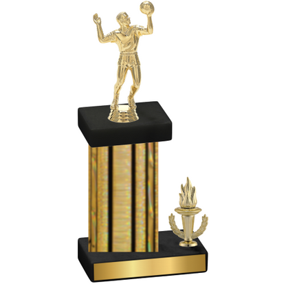 Accented Single Gold Glacier Victory Volleyball Trophy