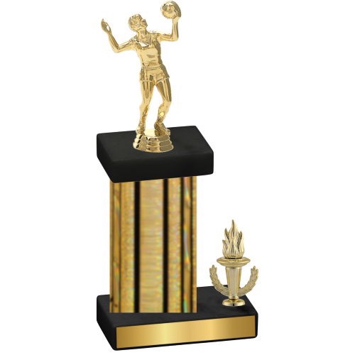 Accented Single Gold Glacier Victory Volleyball Trophy