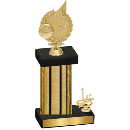 Accented Single Gold Glacier First Place Volleyball Trophy