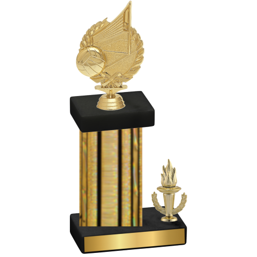 Accented Single Gold Glacier Victory Volleyball Trophy