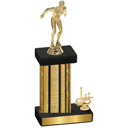 Accented Single Gold Glacier First Place Swimming Trophy